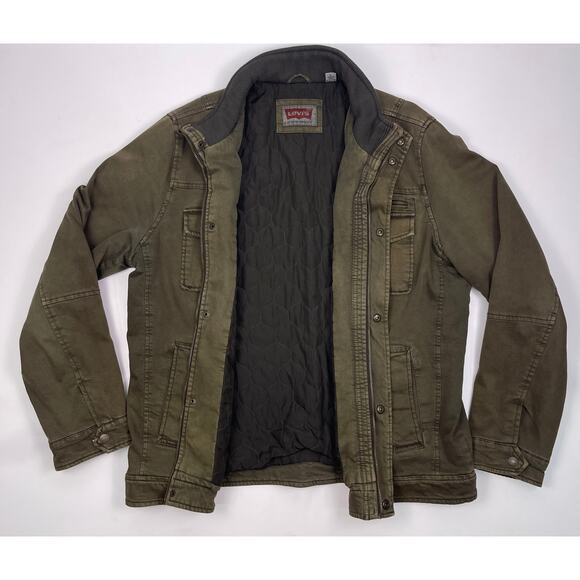 Levi’s Men’s Olive Green Military Stealth Utility Field Jacket Size Large - Picture 4 of 8